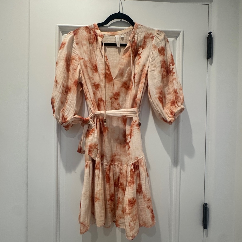 Jonathan Simkhai tie dye wrap mini dress - Picture 3 of 7